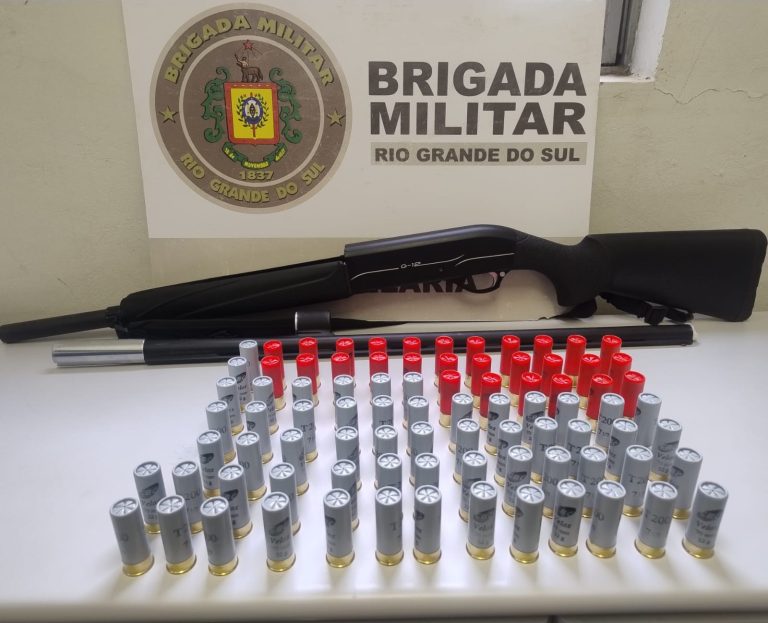 Indivíduo detido com espingarda e 86 cartuchos na rodovia RSC-287