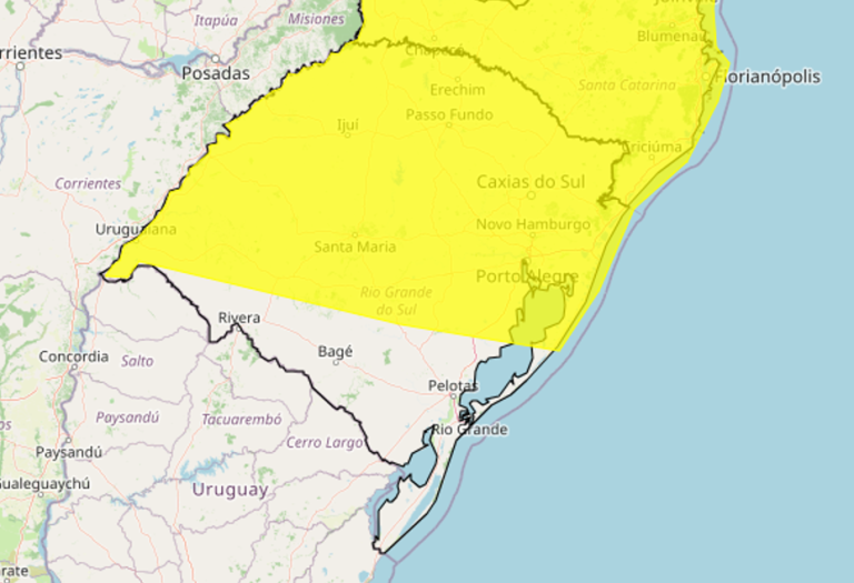 Inmet prevê tempestades no RS no sábado (19)